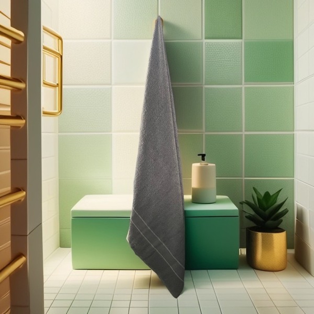 Başkan Havlu 1 Adet Banyo Havlusu 90 x 150CM - 90 x 150 cm - Gri Banyo Havlusu Fiyatı