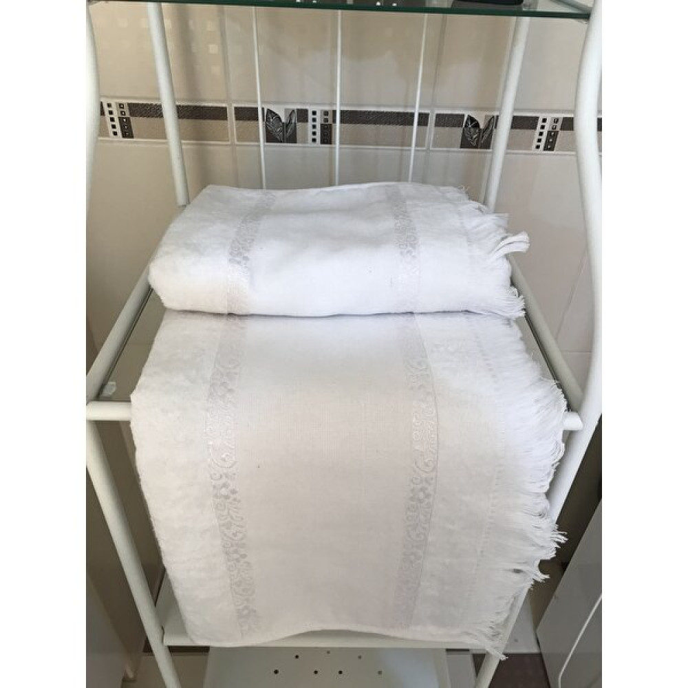 Başkan Havlu Bursa Saçaklı Etamin Havlu 2'li - Beyaz - 50 x 90 cm El / Yüz Havlusu Fiyatı