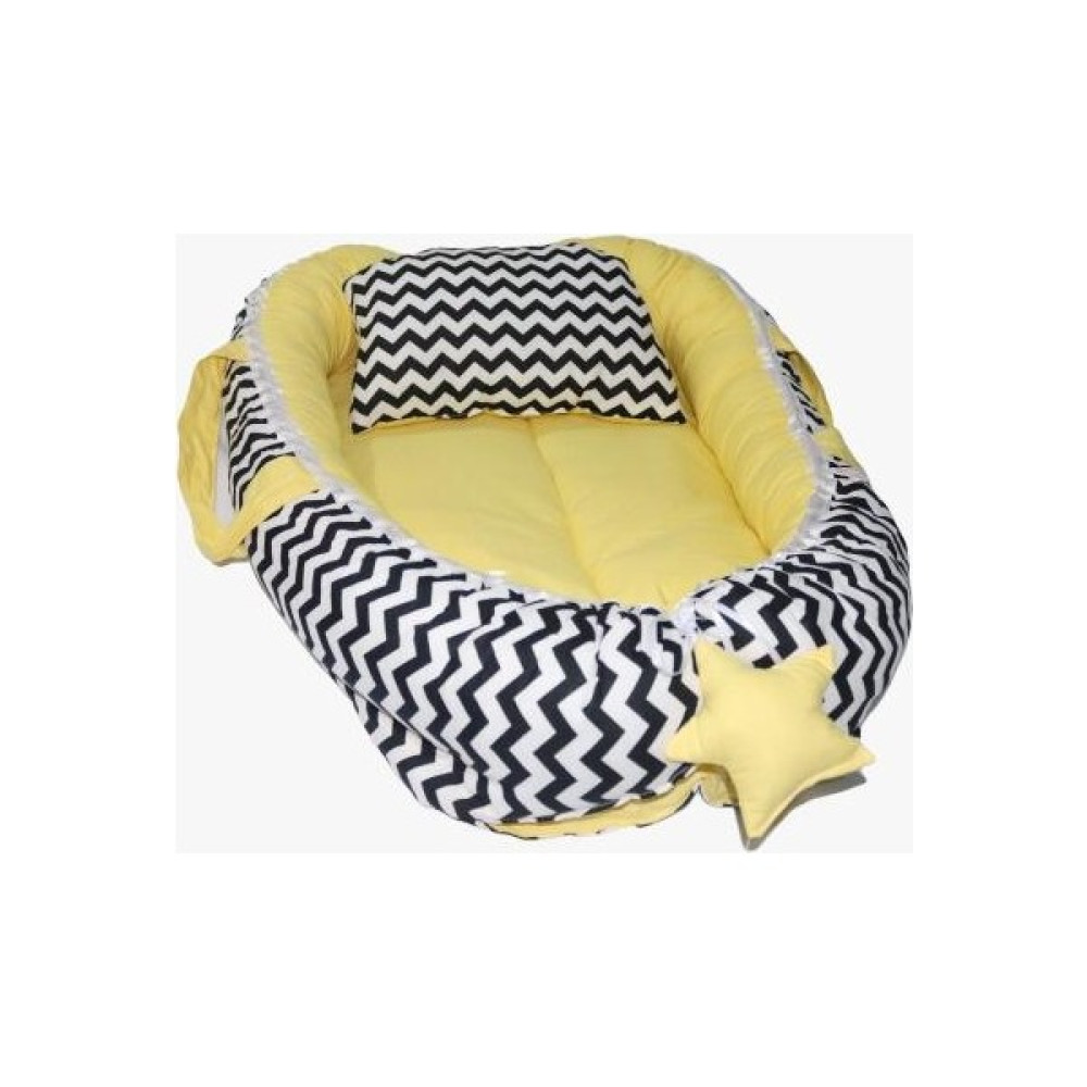 Baskaya Babynest Bebek Uyku Yatağı ve Yastağı %100 Pamuk - Sarı Hamilelik ve Emzirme Fiyatı