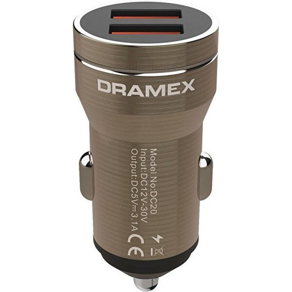 Başkenttekno Dramex DC20B 20W Pd Çift USB Girişli Metal Araç Şarj Başliği Cep Telefonu Araç Kiti Fiyatı