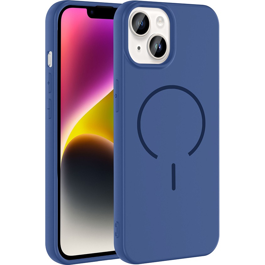 Başkenttekno iPhone 13 Kılıf Meta Lansman M-Safe Kamera Korumalı Içi Kadife Yumuşak Renkli Süet Silikon - Lacivert Cep Telefonu Kılıfı Fiyatı