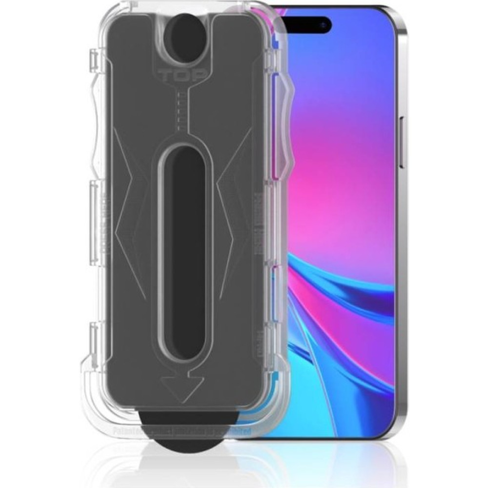 Başkenttekno iPhone 14 Kolay Uygulama Aparatlı Anti Statik Cam Ekran Koruyucu - Siyah Cep Telefonu Ekran Koruyucusu Fiyatı
