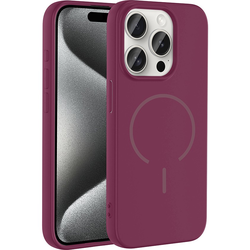 Başkenttekno iPhone 15 Pro Kılıf Meta Lansman M-Safe Kamera Korumalı Içi Kadife Yumuşak Renkli Süet Silikon - Mürdüm Cep Telefonu Kılıfı Fiyatı
