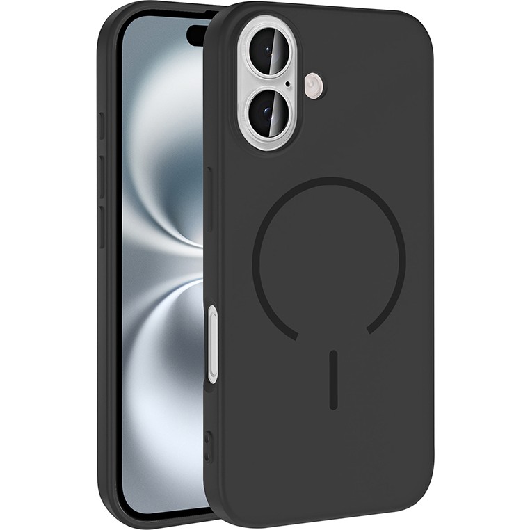 Başkenttekno iPhone 16 Kılıf Meta Lansman M-Safe Kamera Korumalı Içi Kadife Yumuşak Renkli Süet Silikon - Siyah Cep Telefonu Kılıfı Fiyatı