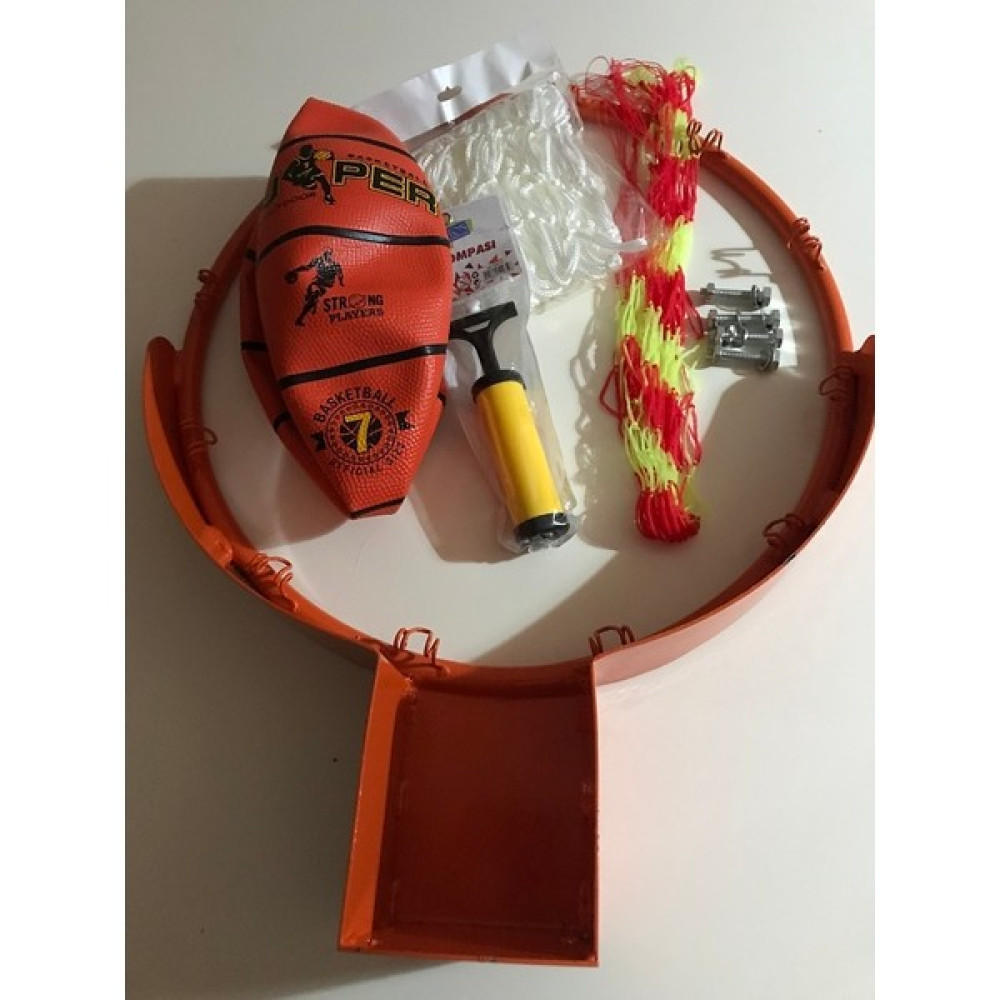 Basketbol Çemberi+File+7 Numara Basketbol Topu+Pompa+3'lü Top Taşıma Filesi Basketbol Ürünleri Fiyatı