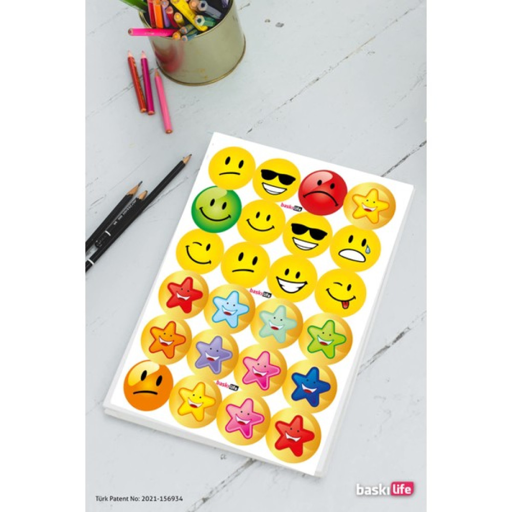 Baskı Life Emoji Ödev Etiket Sticker Emoji Öğretmen Etiketleri 210 Adet Oto Boyaları Fiyatı