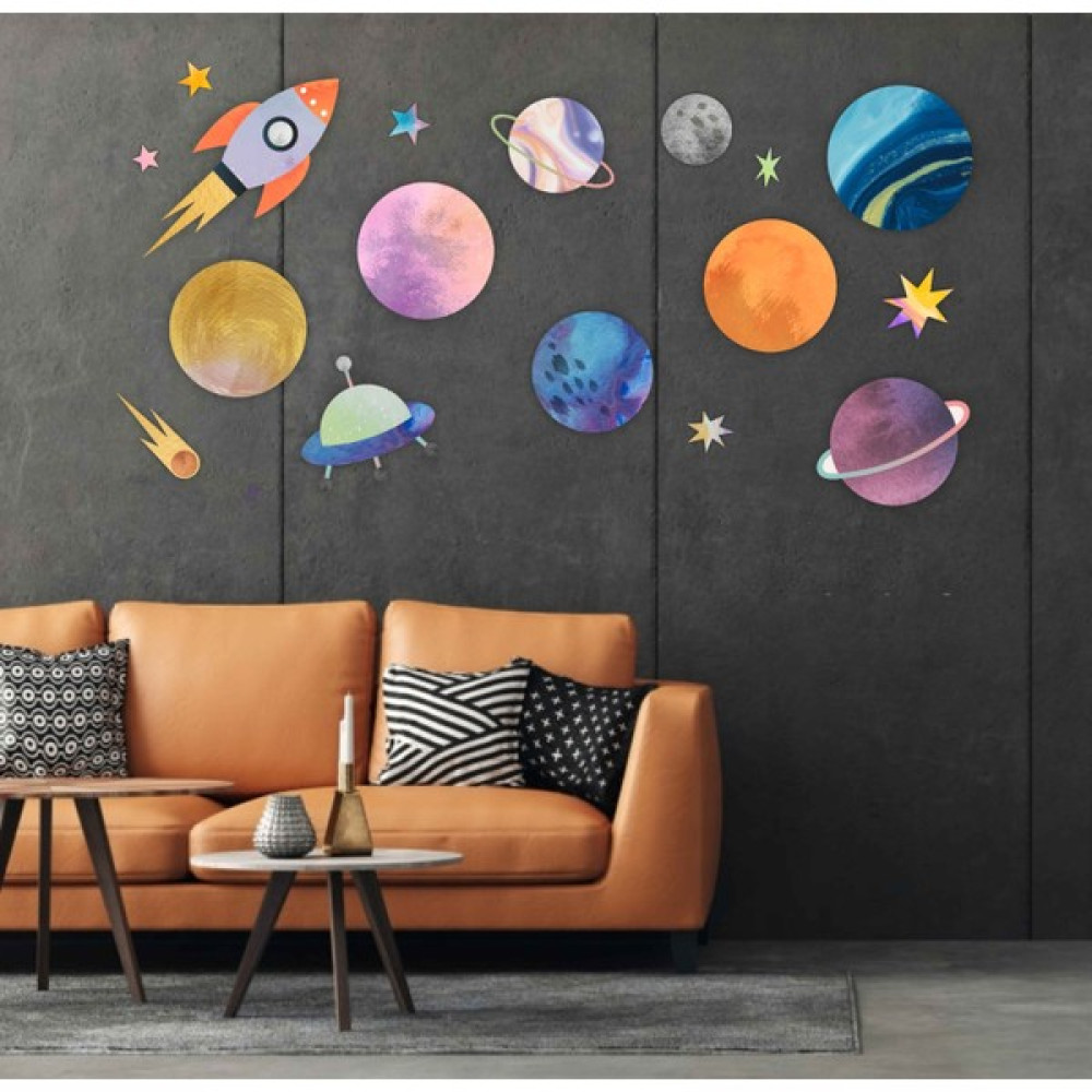 Baskı Madeni Uzay Temalı Duvar Sticker Sticker Fiyatı