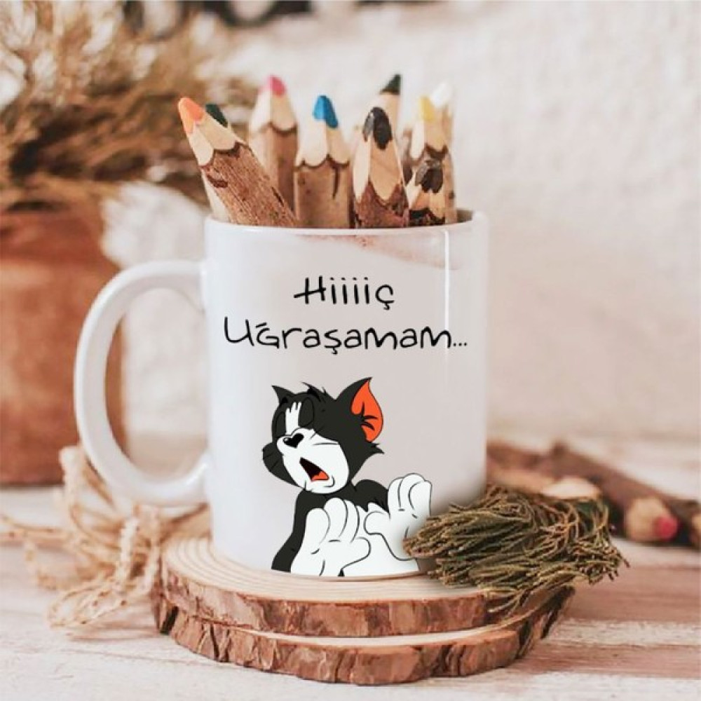 Baskılı Kupa Bardak Seramik Mug - Hiiç Uğraşamam... Oto Boyaları Fiyatı