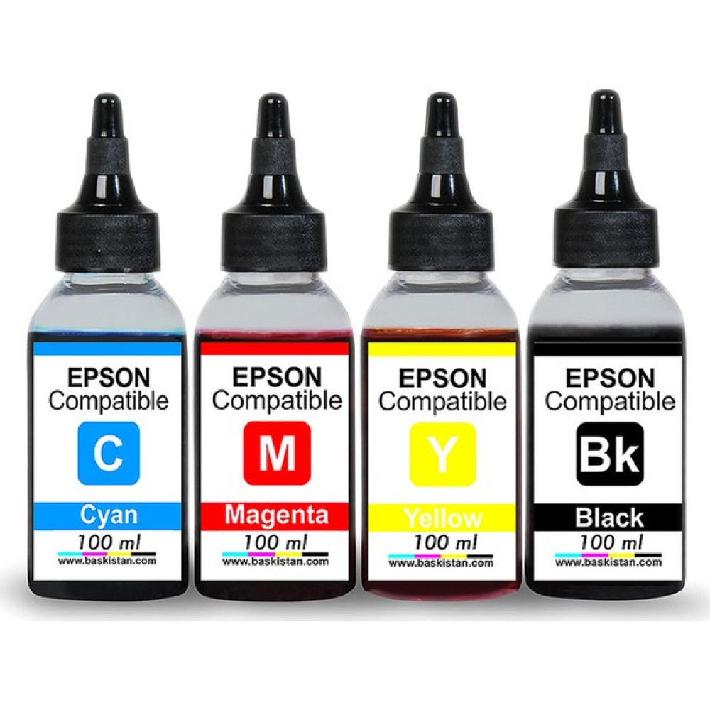 Baskistan Epson L3070 Uyumlu Mürekkep Seti 4x100 ml 3000 Sayfa - Renkli Kartuşlar Fiyatı