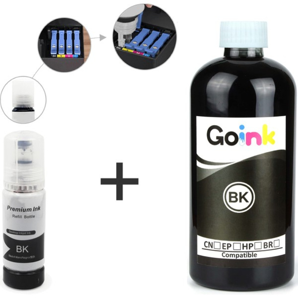 Baskistan Epson L3256 Için 103 Mürekkep 500 ml Siyah + 70 ml Kartuşlar Fiyatı