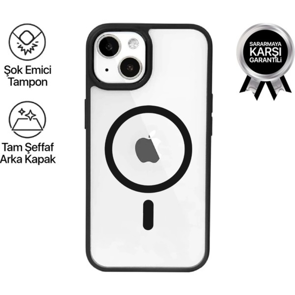 Bast iPhone 15 Plus Telefon Kılıfı Magsafe Bold Siyah Cep Telefonu Kılıfı Fiyatı