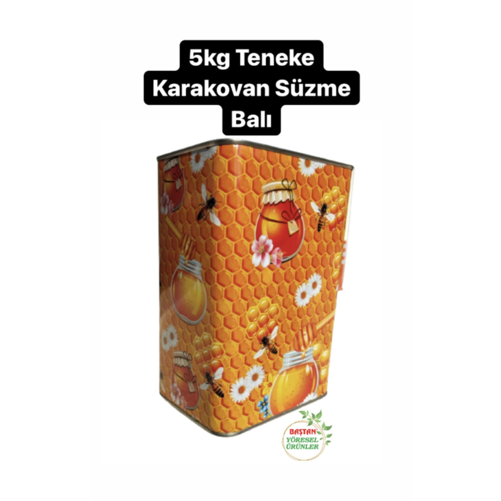 Baştan Yöresel 5kg Teneke Tekke Köyü Karakovan Süzme Balı (GEZDİRİLEN KOVANLARIN) Bal ve Reçel Fiyatı