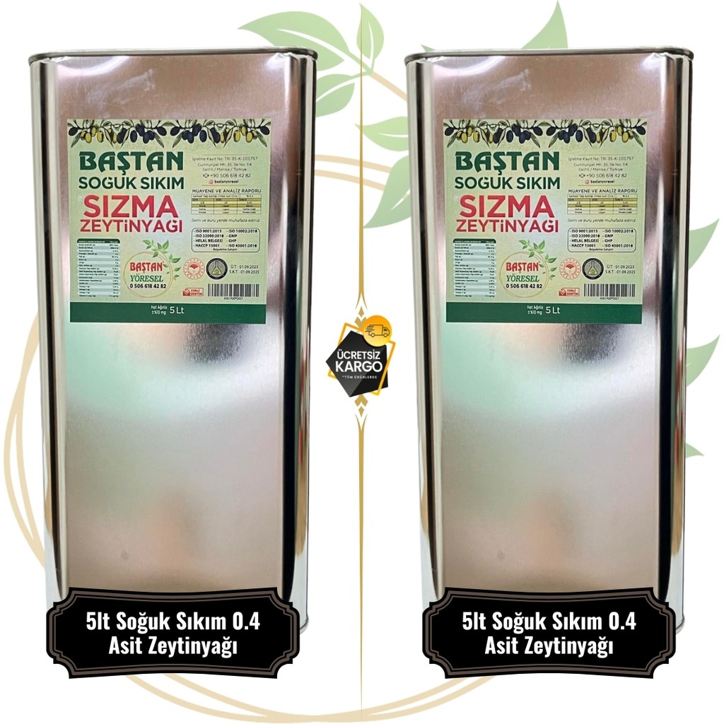 Baştan Yöresel Soğuk Sıkım 0,4 Asit Zeytinyağı 10litre - 10 lt Diğer Fiyatı