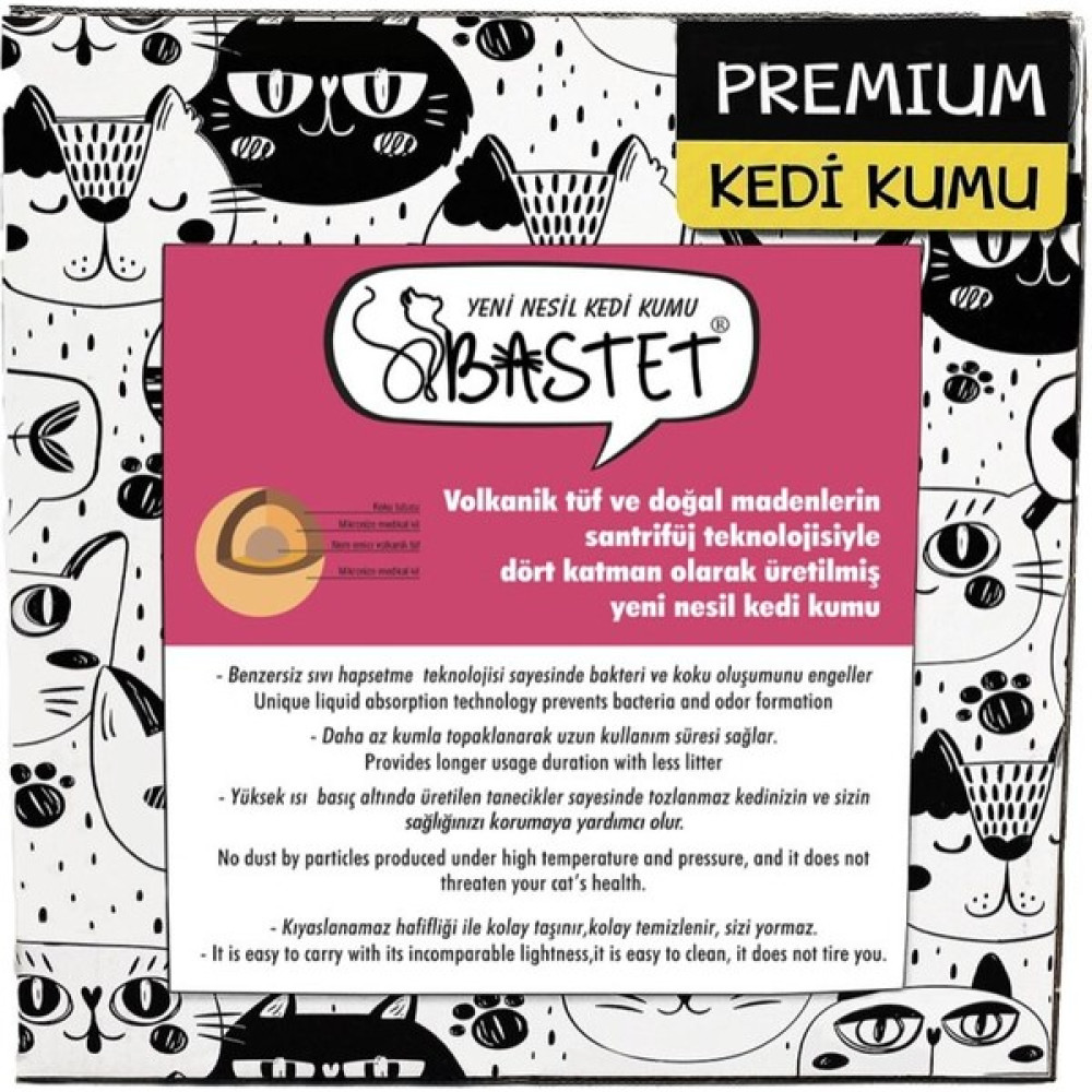Bastet Natural Tozsuz Premium Kedi Kumu 8 Litre - Darvinin Dükkanı Evcil Hayvan Ürünleri Fiyatı