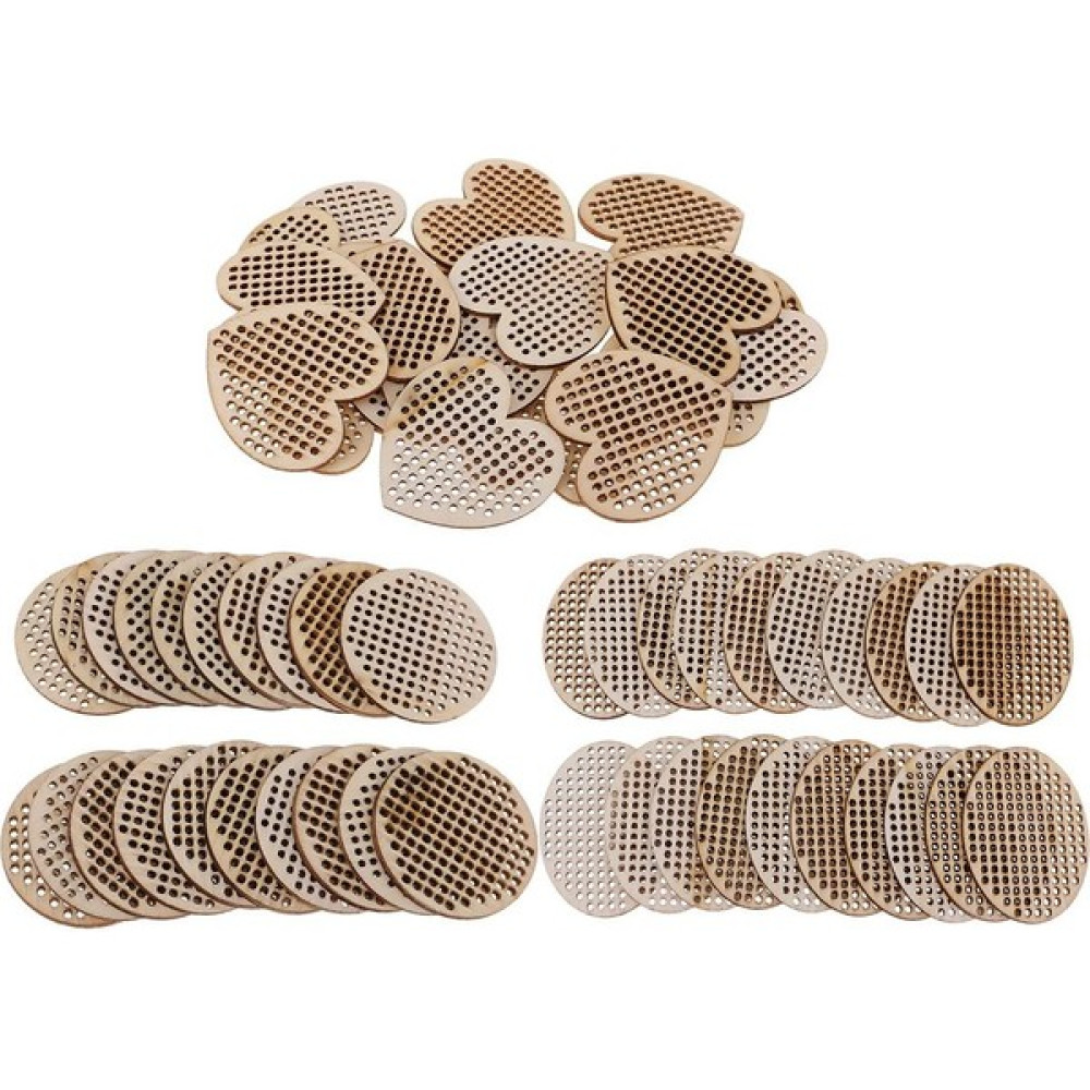 Basto 60PCS Ahşap Cazibe Kolye Doğal Kalp Yuvarlak Ahşap Şekiller Diy Çapraz Dikiş (Yurt Dışından) Oyun & Hobi Fiyatı