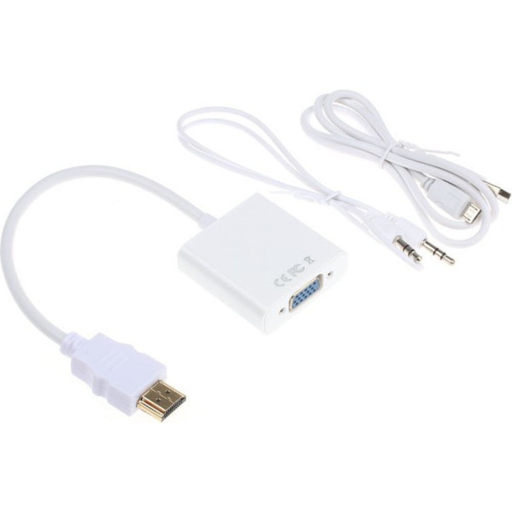 Bastore SL-HVS13 Hdmı To VGA + Audio Micro USB Çevirici Uydudan Ekrana Bağlantı - Beyaz Bilgisayar Çevirici ve Adaptörü Fiyatı