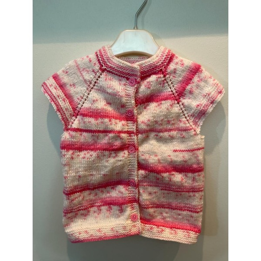 Bat Art House Pembe Beyaz El Örgüsü Bebek Yeleği Bebek Yeleği Fiyatı