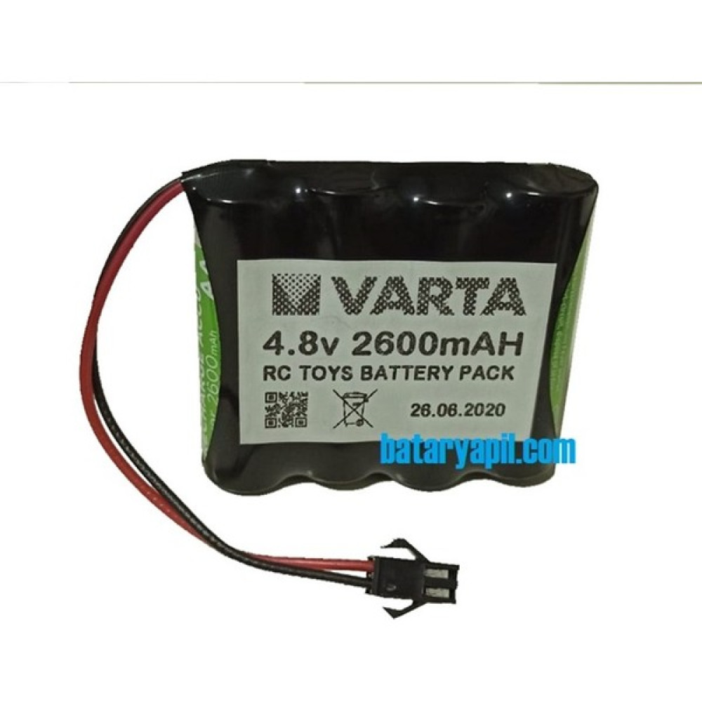 Bataryapil 4.8V 2600MAH Varta Pilli Oyuncak Araba Pili Siyah Soket - Tekli Şarj Cihazları & Kitler Fiyatı