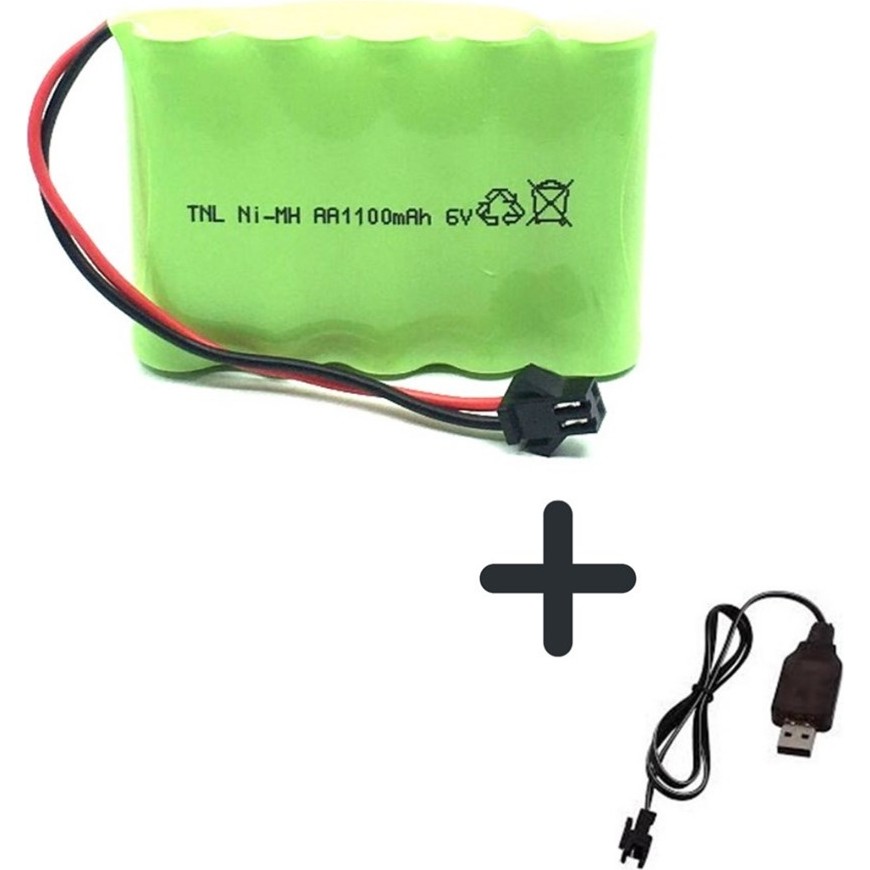 Bataryapil 6V 1100MAH Oyuncak Araba Bataryası Siyah Soket USB Şarj Cihazı - 1 Adet Anne Bebek Oyuncak Fiyatı