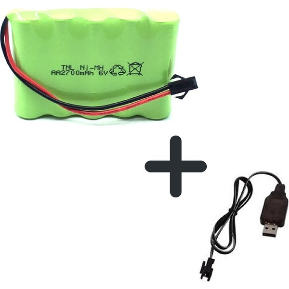 Bataryapil 6V 2700MAH Oyuncak Araba Bataryası Siyah Soketli+Usb Şarj Cihazı - Tekli Şarj Cihazları & Kitler Fiyatı