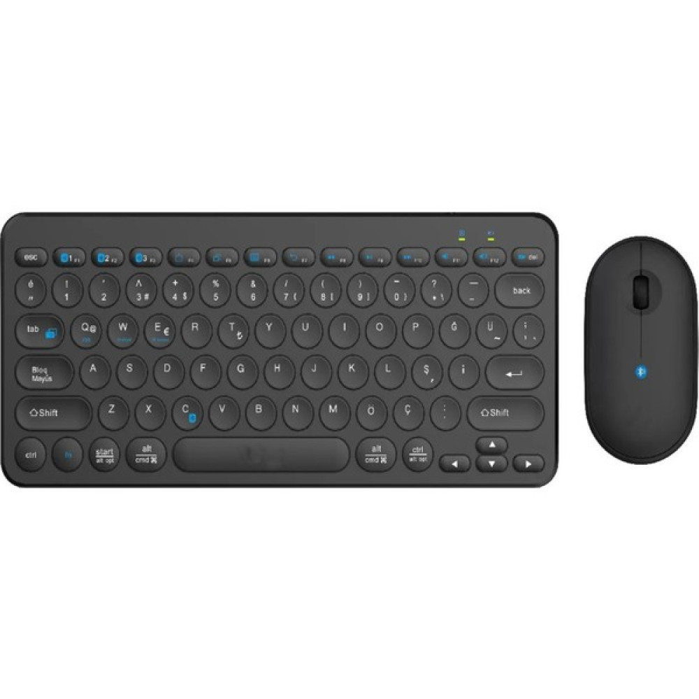 Batcell MK-117 Kablosuz Bluetoothlu Klavye Mouse Set - Siyah Klavye - Mouse Fiyatı