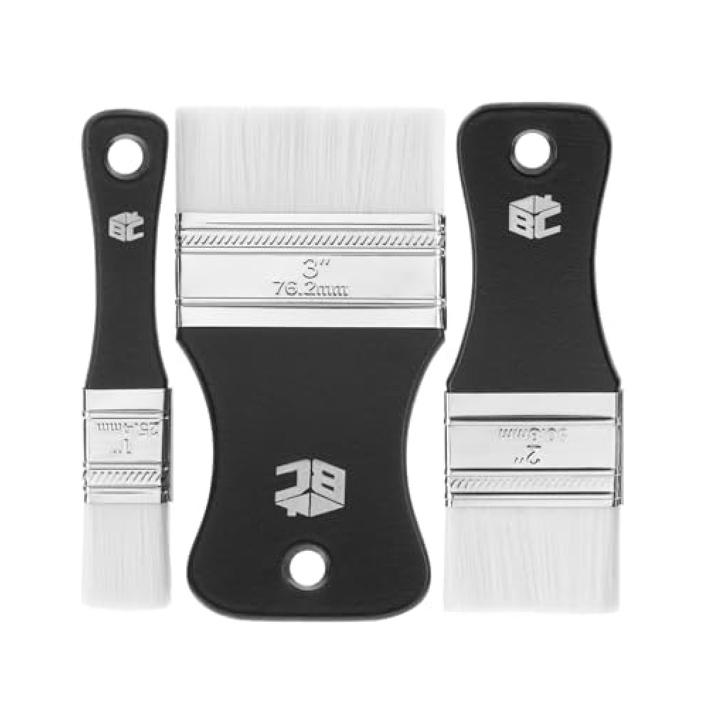 Bates- Flat Paddle Paint Brush Set, 3 Pack, Nylon Bristles Painting Brushes, Ergonomic Handle, Art Brushes for Acrylic Painting, Flat Paint Brush, Artist Paint Brushes for Acrylic Painting Brush Fiyatı