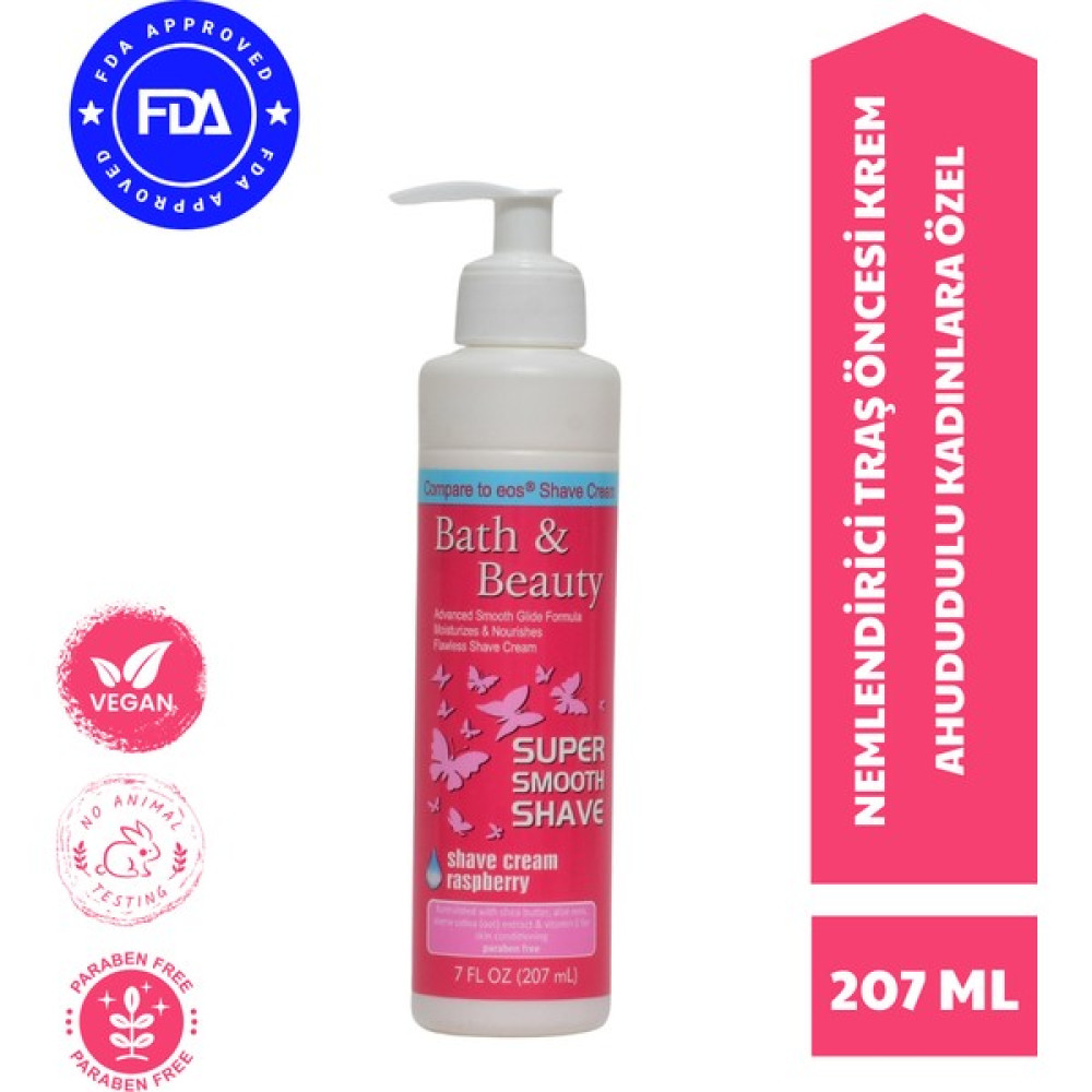 Bath & Beauty Shave Cream Woman - Kadın Tıraş Kremi Ahududu 207 ml Tıraş Jelleri / Köpükleri / Kremleri Fiyatı