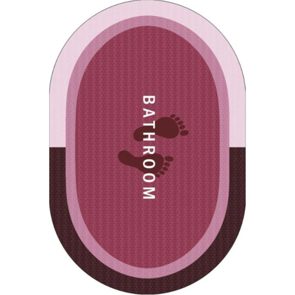 Bathroom Bordo Su Geçirmez Kaydırmaz Banyo Paspası Banyo Halısı Su Emici Kaymaz Paspas 40 x 60 - 40x60 cm Banyo Aksesuarları Fiyatı