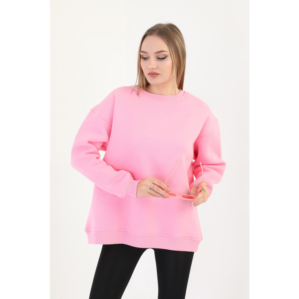 batı Bisiklet Yaka Oversize Sweetshirt M/L Beden Bayan Sweatshirt Fiyatı