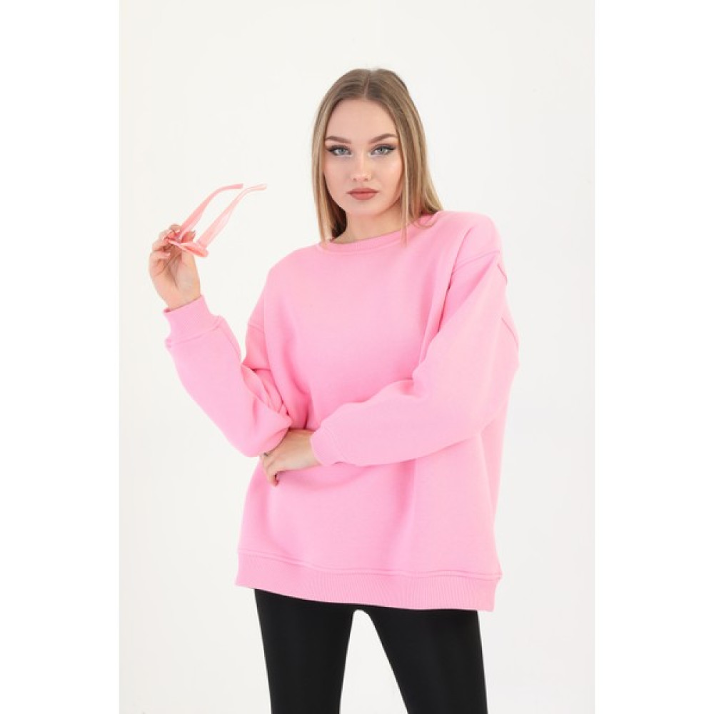 Batı Styling Bisiklet Yaka Oversize Sweatshirt Bayan Sweatshirt Fiyatı