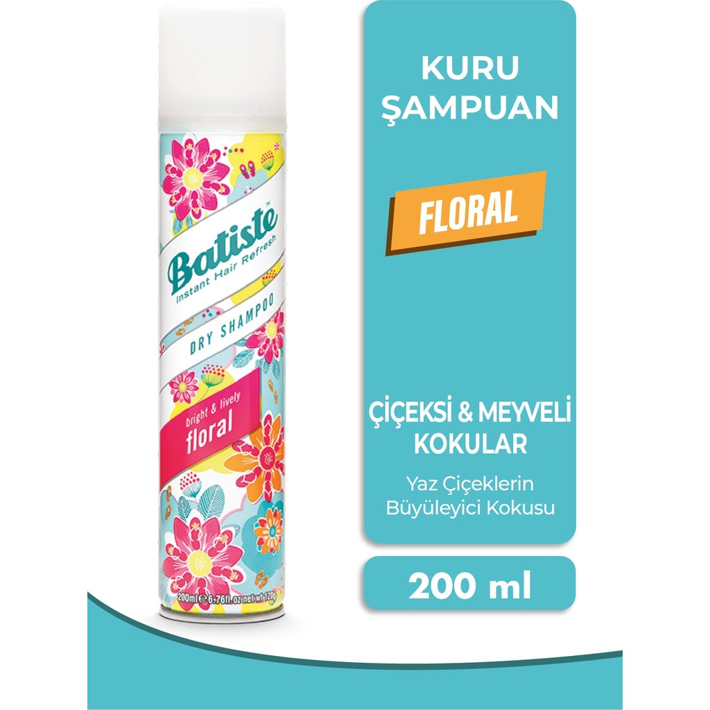 Batiste Floral Kuru Şampuan 200 ml Bitkisel Formül ile Onarıcı Etki Sunan Kadınlar İçin Diğer Fiyatı