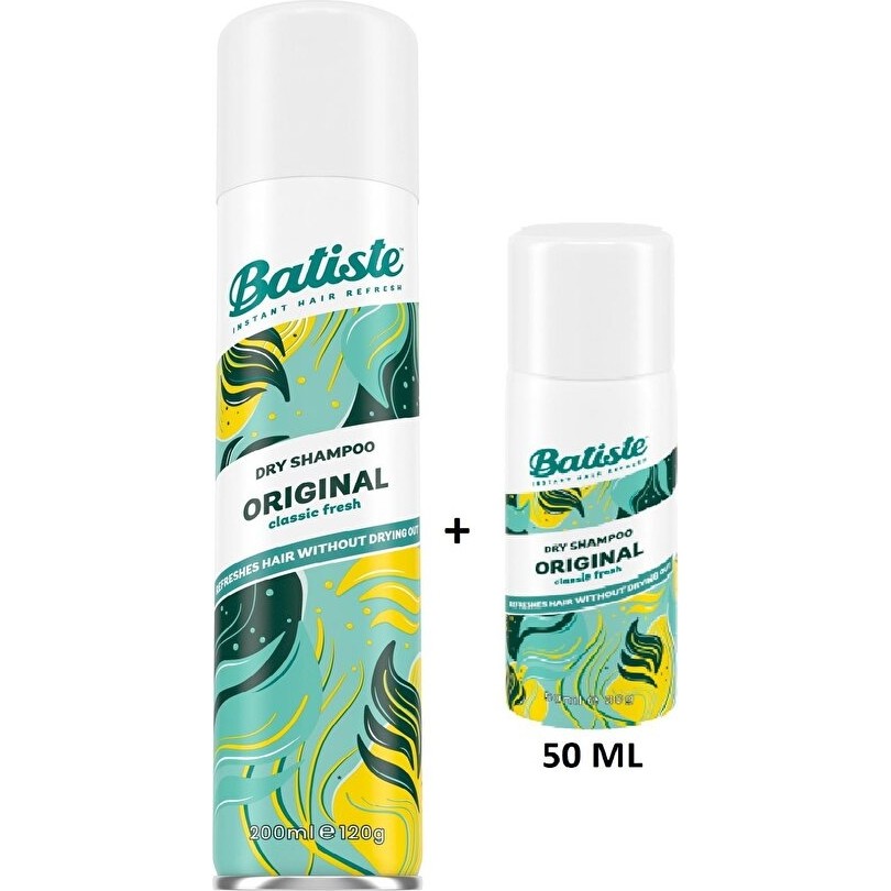 Batiste Original Kuru Şampuan 200 ml + 50 ml – Seyahat Boy Avantaj Seti Diğer Fiyatı