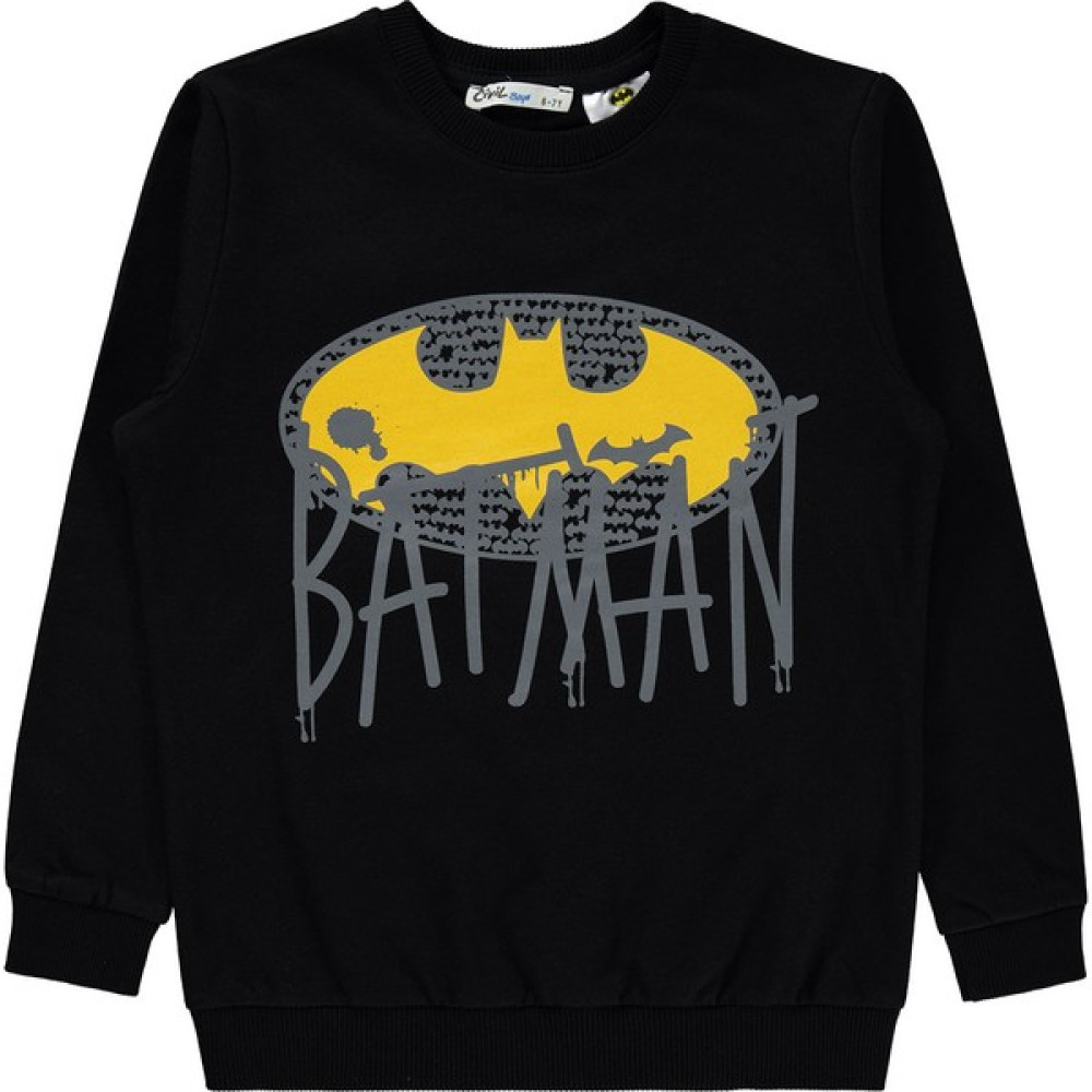 Batman Erkek Çocuk Sweatshirt 6-9 Yaş Siyah Erkek Çocuk Sweatshirt Fiyatı