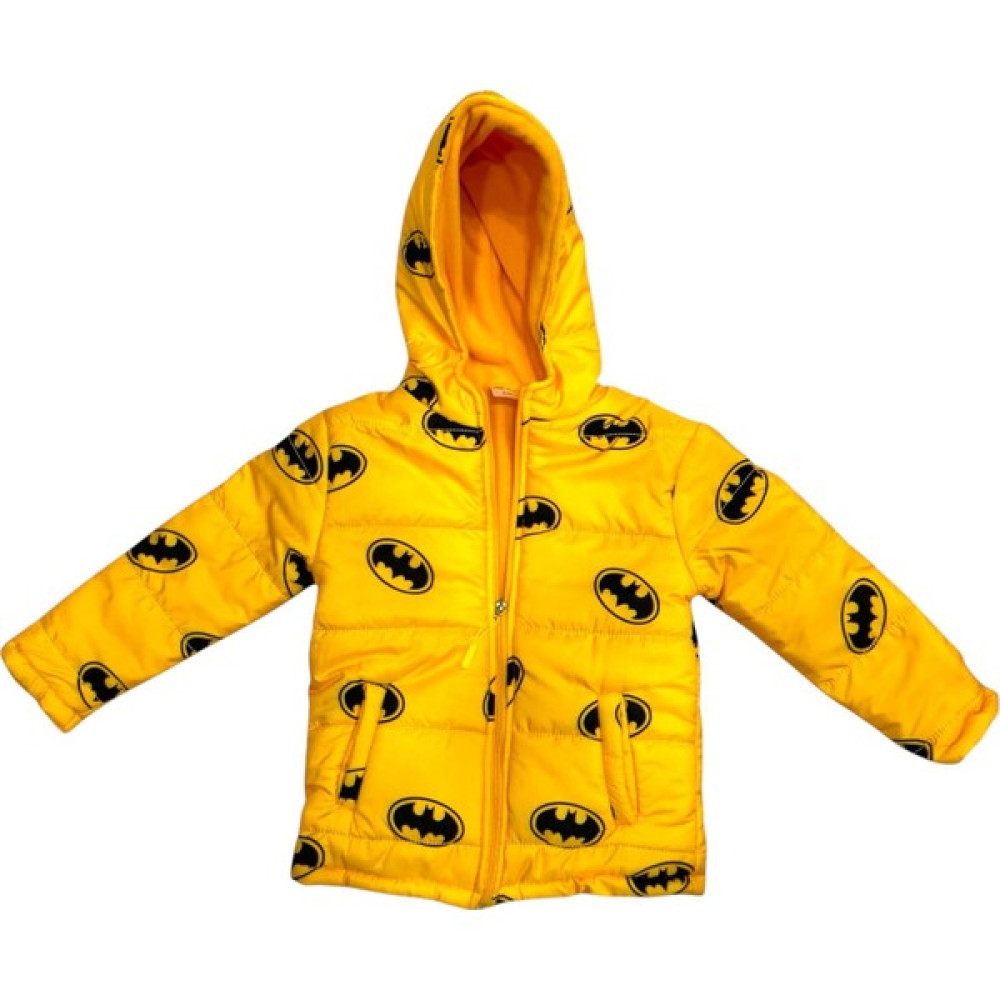 Batman Şişme Unisex Çocuk Montu Içi Polarlı Kalın Su Geçirmez Kapüşonlu Baskılı Kışlık Şişme Mont Erkek Çocuk Mont Fiyatı