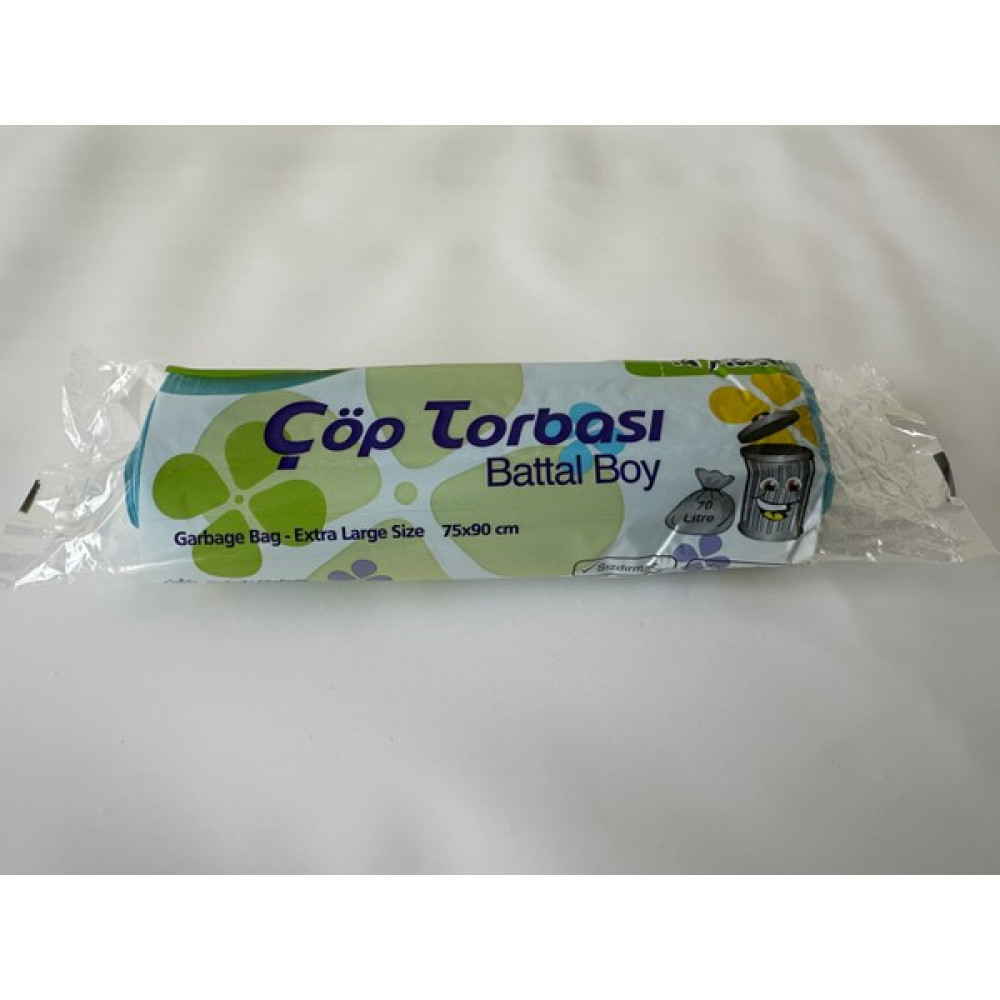 Battal Boy Çöp Torbası 75X90 cm 1 Rulo 20 Adet Çöp Poşetleri Fiyatı