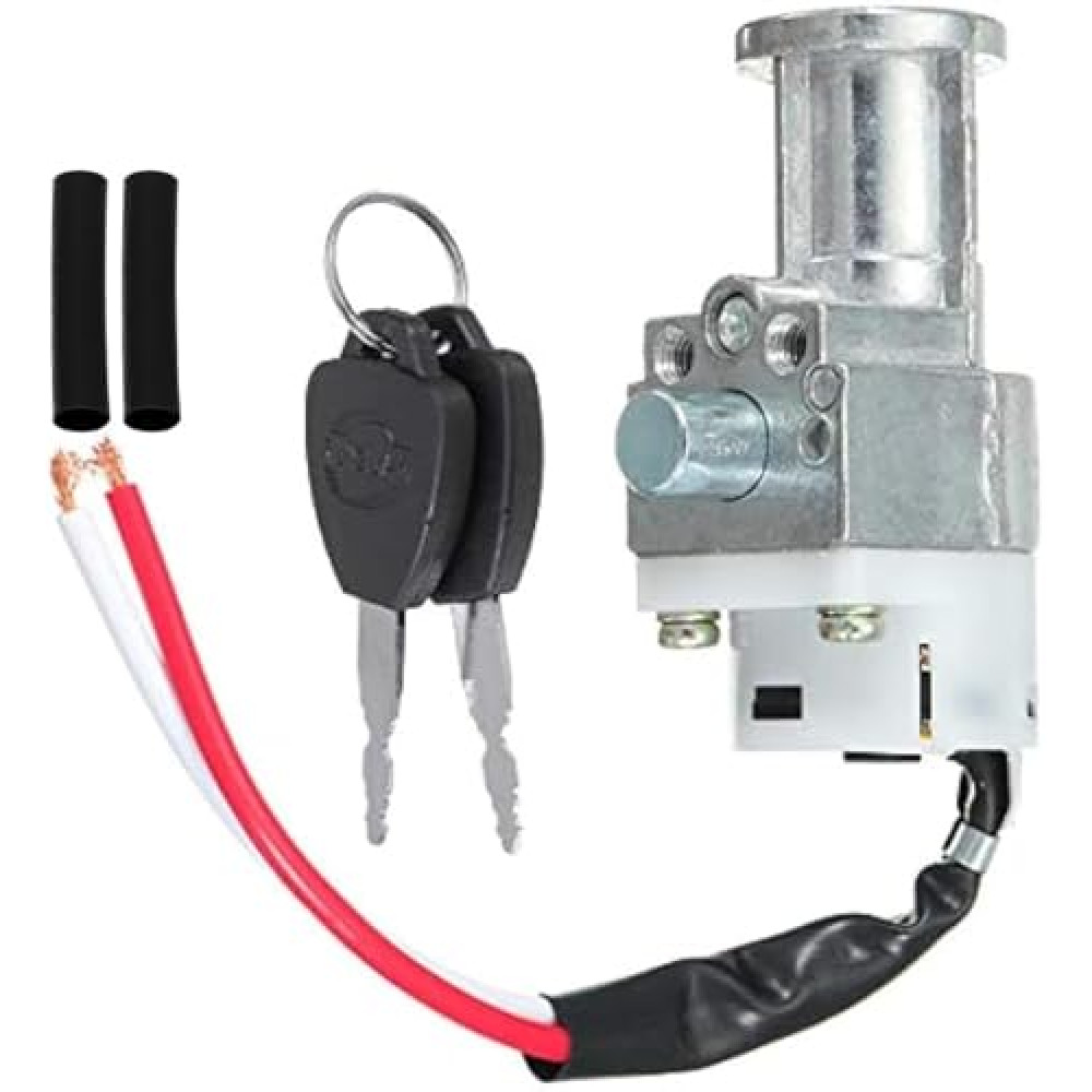 Battery Chager Ignition Switch Lock with 2 Keys for Motorcycle Electric Bike Scooter E-Bike Electric Lock Accessories