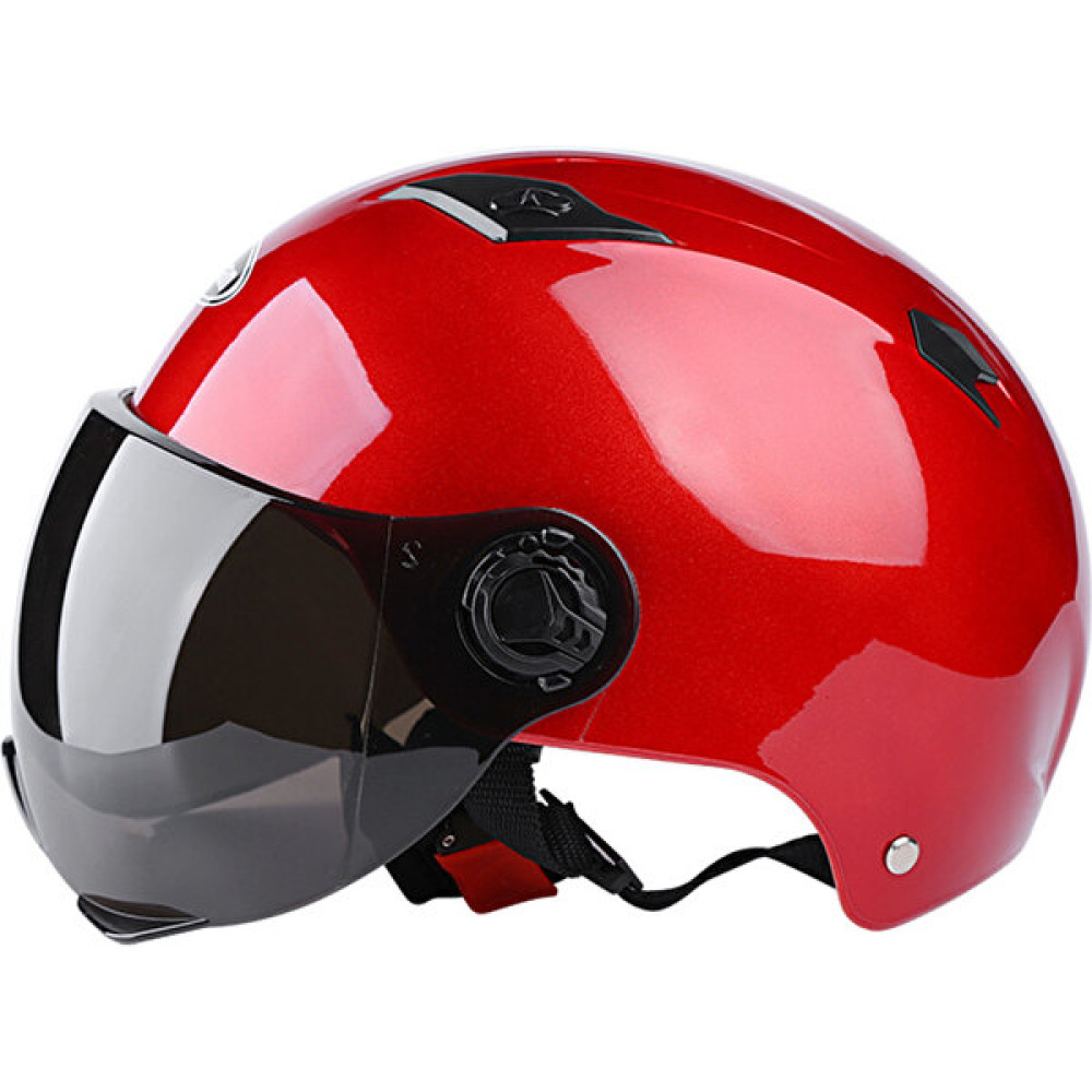 Battery Motorcycle Electric Vehicle Helmet Riding Half Helmet Unisex Safety Helmet(Yurt Dışından) - Kırmızı - L Motorsiklet Kaskları Fiyatı