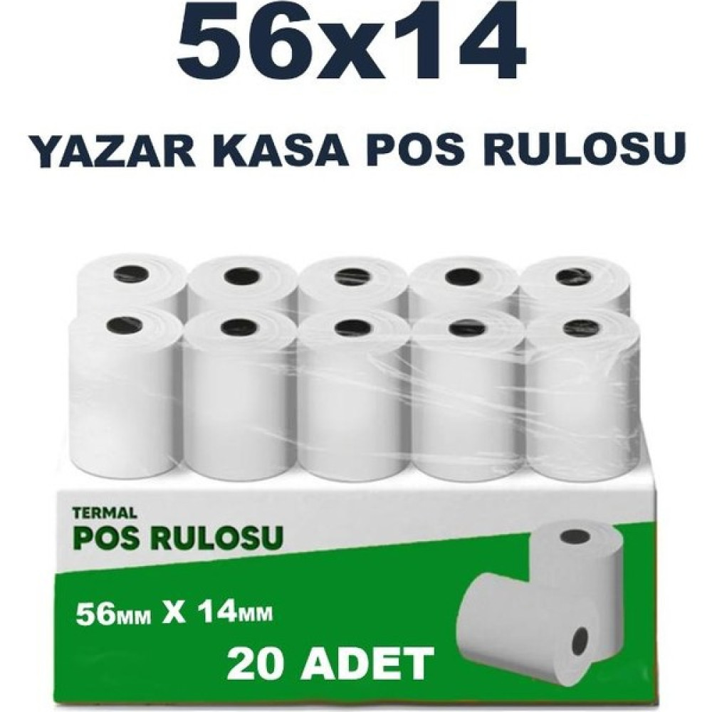 baukis 56 x 14 Termal Yazar Kasa Pos Kağıdı 1 Kalite 20 Adet - 1BW-Beyaz - 10 Adet Ofis Malzemeleri Fiyatı
