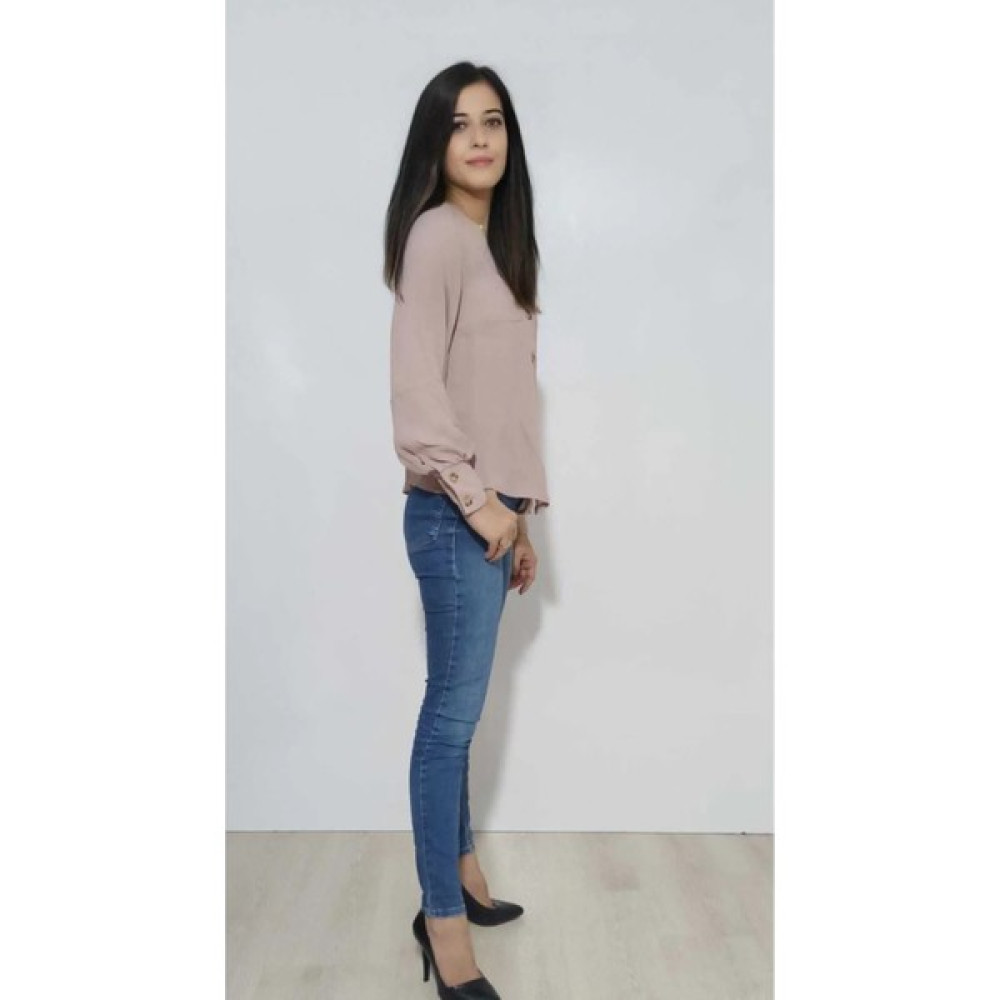 BAV Butik Ayvitrin Kadın Tül Düğme Detay Gömlek Kadın Gömlek Fiyatı