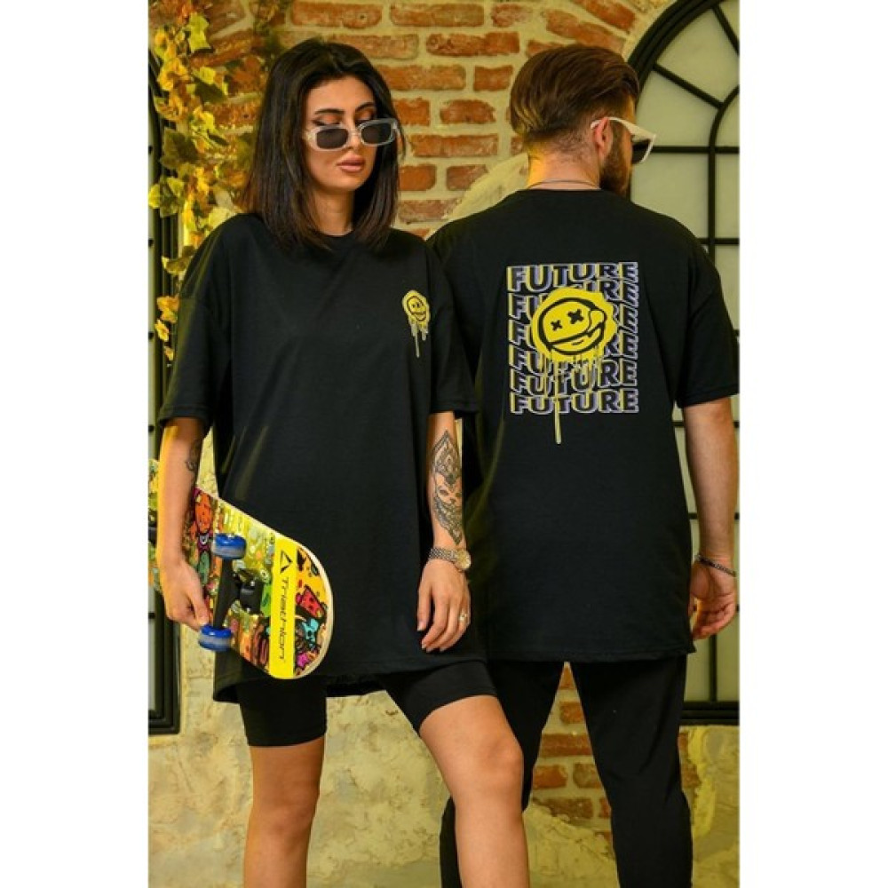 BAV Butik Ayvitrin Sevgili Kombini Çift Tişört Siyah Bayan T-shirt Fiyatı