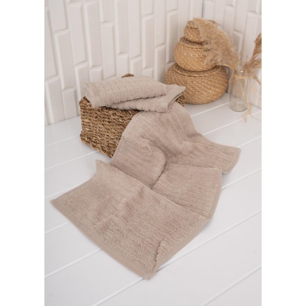Baveno Home Pamuk 3'lü 30X50 cm Havlu Seti Baveno - 30 x 50 cm - Açık Kahverengi El / Yüz Havlusu Fiyatı