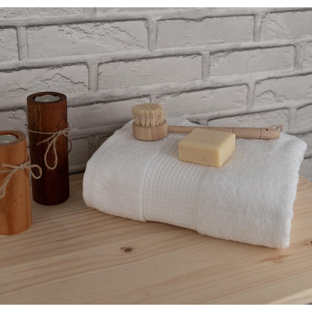 Baveno Home Pamuklu Yumuşak Waffle Bordürlü Renkli 60X110 cm El Yüz Havlusu Baveno - 60 x 110 cm - Krem El / Yüz Havlusu Fiyatı