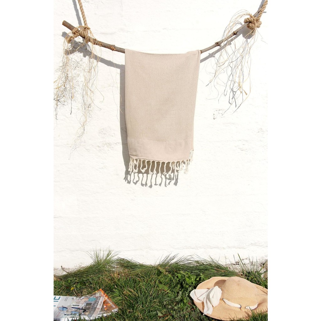 Baveno Pamuk 55X110 Çift Yüz Petek Peşkir - Bej - 55 x 110 cm Giyim & İç Giyim Fiyatı