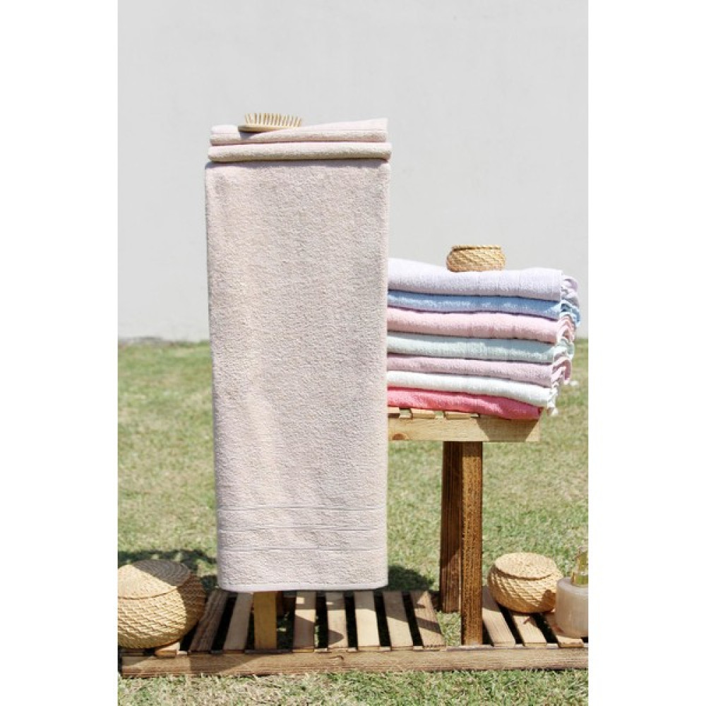 Baveno Pamuk Renkli 70X140 Banyo Havlusu - Bej - 70 x 140 cm Banyo Havlusu Fiyatı