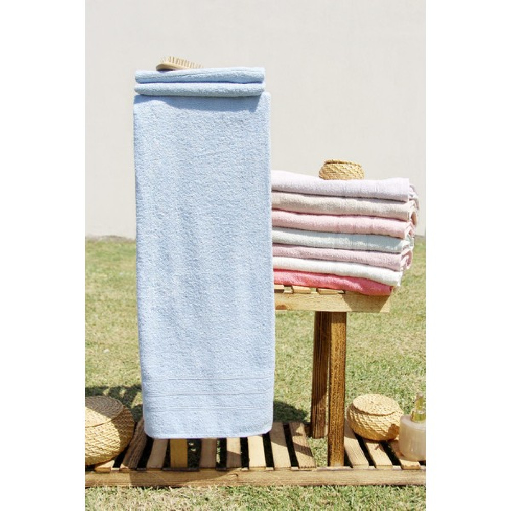 Baveno Pamuk Renkli 70X140 Banyo Havlusu - Mavi - 70 x 140 cm Banyo Havlusu Fiyatı