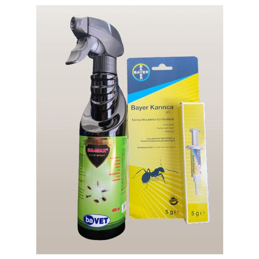 Bavet Ba-Max Genel Haşere Sprey 400 ml + Bayer Karınca Jeli 5 gr Oto Boyaları Fiyatı