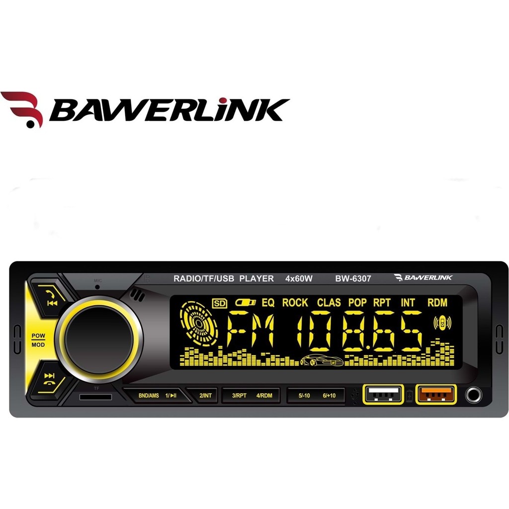 Bawerlink BW6307 Bluetooth Oto Teyp | Çift USB Girişli | 4X60W Amfi Çıkışlı | Sd/usb/aux Destekli Araba Teybi Radyo Diğer Fiyatı