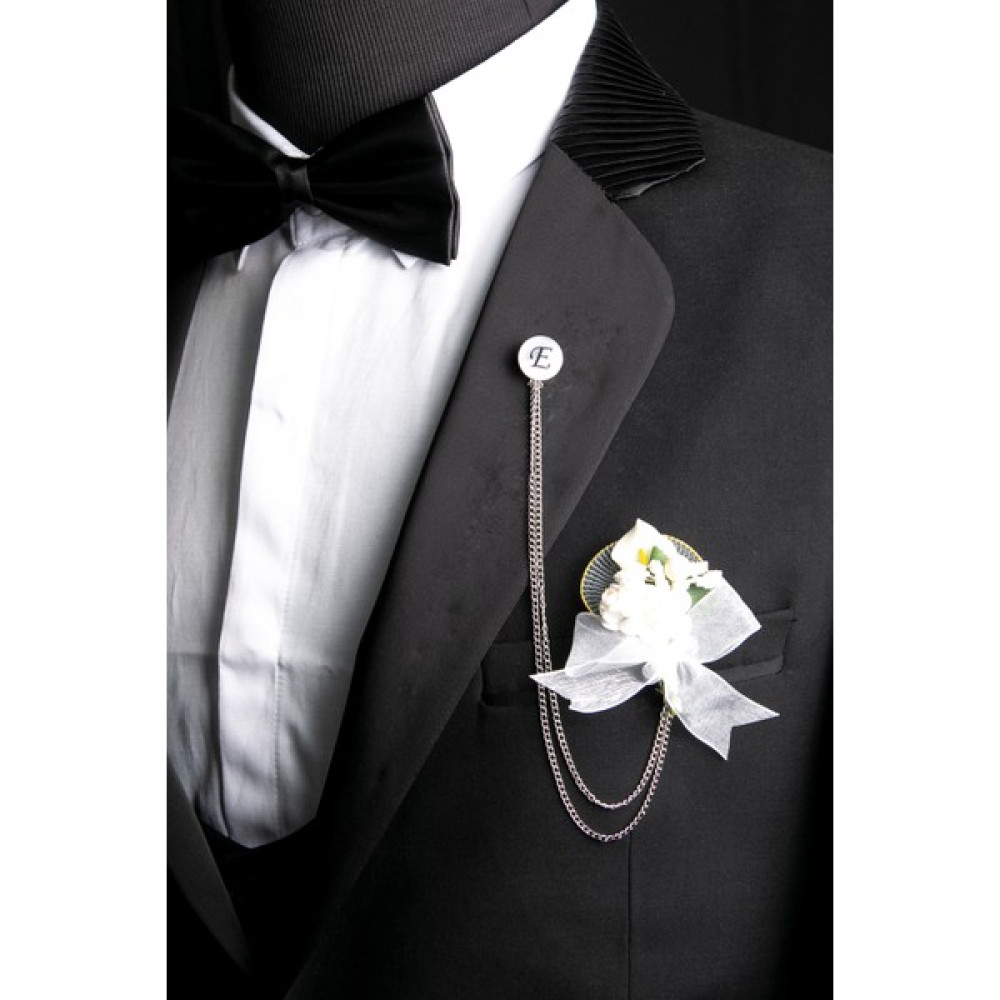 Bay Efendi Beyaz Kuru Çiçek Damat Sağdıç Yaka Çiçeği ve E Harfli Ceket Zinciri Ev & Dekorasyon Aksesuarları Fiyatı