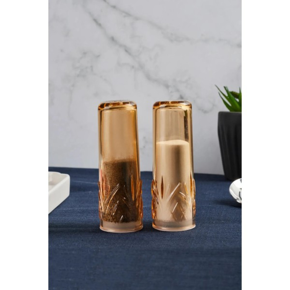 Bay Nuvola Melody 2’li Akrilik Tuzluk-Biberlik 11 cm Amber Baharat Setleri & Baharatlıklar Fiyatı