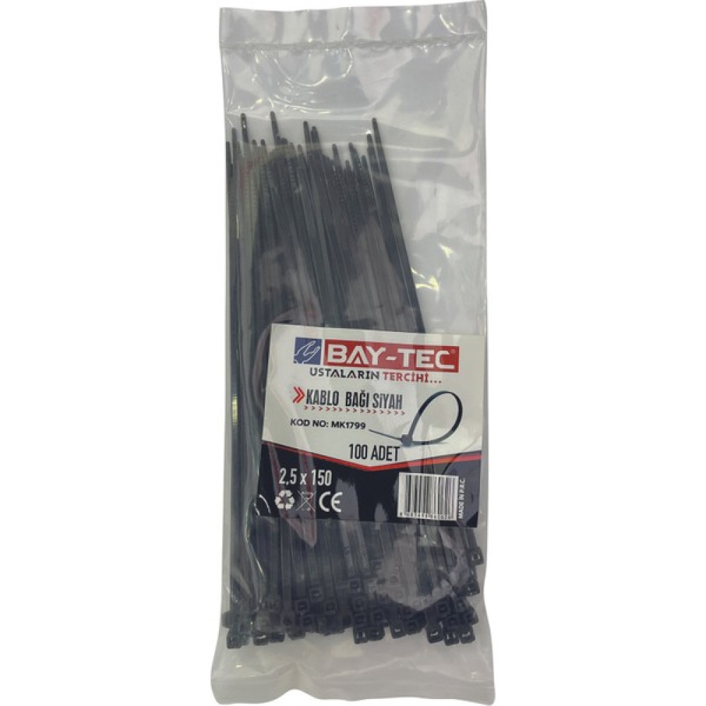Bay-Tec Kablo Bağı Siyah 2.5X100 Elektrikli El Aletleri Fiyatı